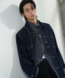 JUAN HOMME（ジュアンオム）の「デニムワークジャケット（インディゴ）（デニムジャケット）」