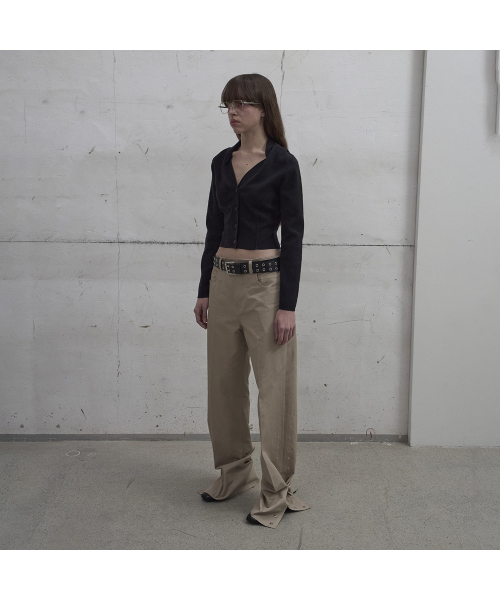 LCDC TM(エルシーディーシーティーエム)の「DRAPED NECK KNIT CARDIGAN (BLACK)(カーディガン/ボレロ・レディース・ブラック・SMALL/MEDIUM)」の2枚目の写真