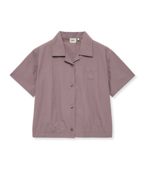 YALE(イェール)の「ライトウェイトハーフスリーブクロップシャツ_パープル(シャツ/ブラウス・レディース・その他・SMALL/MEDIUM)」の2枚目の写真