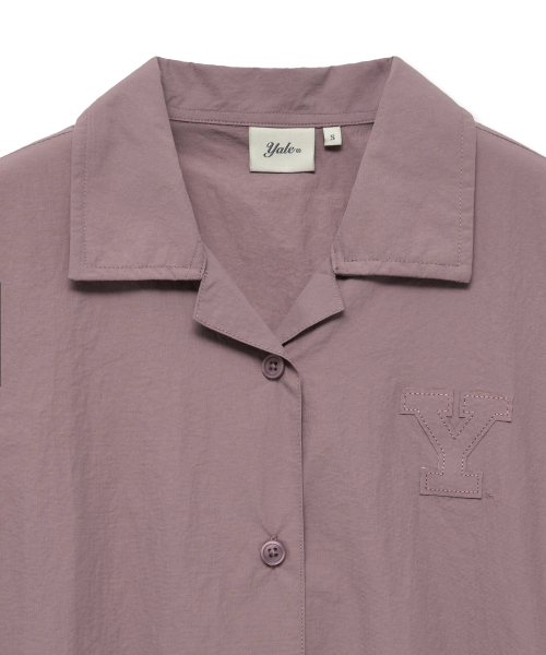 YALE(イェール)の「ライトウェイトハーフスリーブクロップシャツ_パープル(シャツ/ブラウス・レディース・その他・SMALL/MEDIUM)」の4枚目の写真