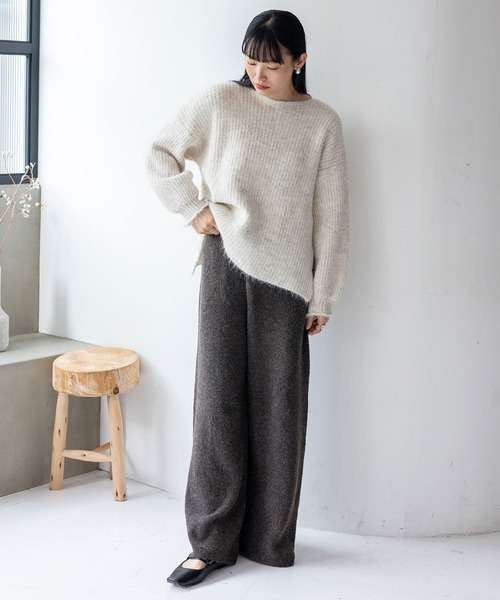 VitaFelice(ヴィータフェリーチェ)の「スパンコールラメニットトップス(ニット/セーター・レディース・オートミール/ネイビー/イエロー/ブラウン/グレー・FREE)」の10枚目の写真