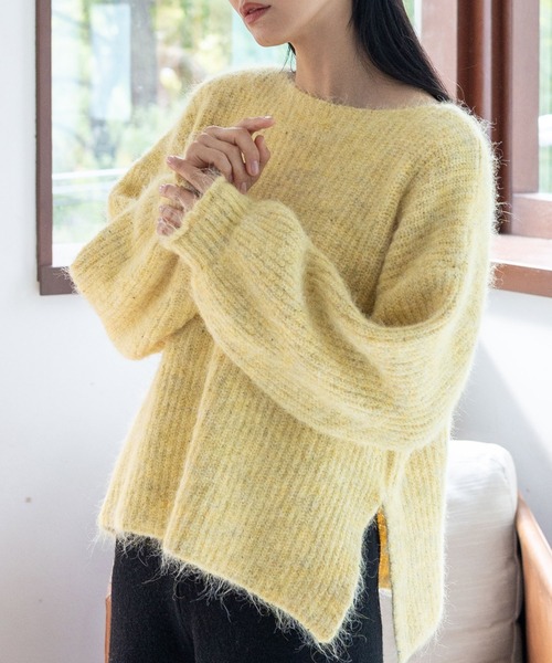 VitaFelice(ヴィータフェリーチェ)の「スパンコールラメニットトップス(ニット/セーター・レディース・オートミール/ネイビー/イエロー/ブラウン/グレー・FREE)」の13枚目の写真