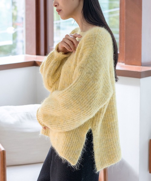 VitaFelice(ヴィータフェリーチェ)の「スパンコールラメニットトップス(ニット/セーター・レディース・オートミール/ネイビー/イエロー/ブラウン/グレー・FREE)」の15枚目の写真