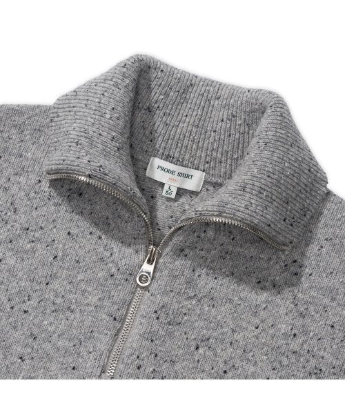 PRODESHIRT(プロデシャツ)の「アイリッシュドネガル 半ジップニット(マーブルグレー)(ニット/セーター・メンズ・その他・LARGE/MEDIUM/X-LARGE)」の5枚目の写真