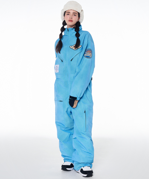 DOLL OUTERWEAR(ドラ アウターウェア)の「2425 ボルカン ボードウェア ワーク ジャンプスーツ デニムプリント 男女共用(つなぎ/オールインワン・レディース・その他・LARGE/X-LARGE/X-SMALL/SMALL/MEDIUM)」の2枚目の写真