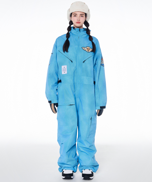 DOLL OUTERWEAR(ドラ アウターウェア)の「2425 ボルカン ボードウェア ワーク ジャンプスーツ デニムプリント 男女共用(つなぎ/オールインワン・レディース・その他・LARGE/X-LARGE/X-SMALL/SMALL/MEDIUM)」の4枚目の写真