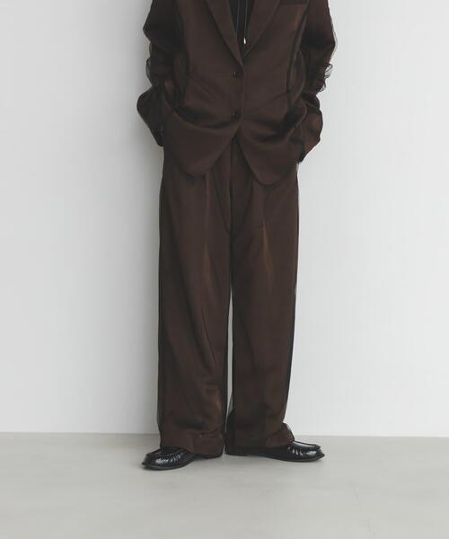 KBF（ケイビーエフ）の「サテンチュールパンツ（その他パンツ・レディース・ブラウン/ベージュ・36/38）」の2枚目の写真