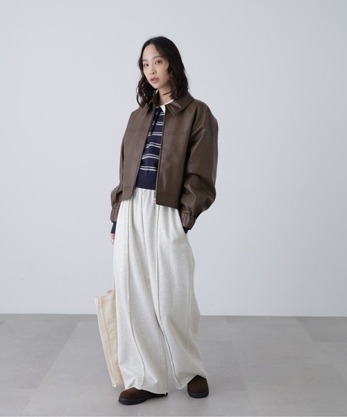 FREE'S MART（フリーズマート）の「◆ロゴ刺繍ボーダーポロニット（ニット/セーター・レディース・グレー系その他/ダークネイビー・FREE）」の10枚目の写真