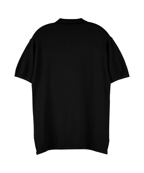 HYII（ハイトゥ）の「ソフトテクスチャニットポロシャツ[ブラック]（ポロシャツ・メンズ・その他・SMALL/MEDIUM/LARGE）」の4枚目の写真