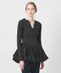 AEWEN MATOPH | ＜AEWEN MATOPH＞バルーンコンビ 二ットプルオーバー ‐ ウォッシャブル ‐(ニット/セーター)