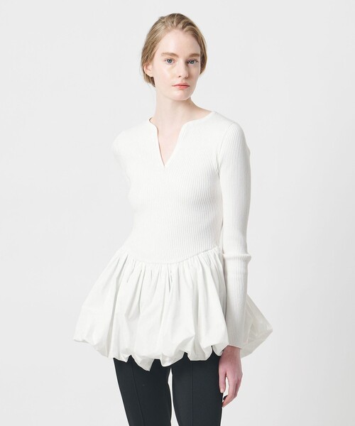 AEWEN MATOPH＞バルーンコンビ 二ットプルオーバー ‐ ウォッシャブル