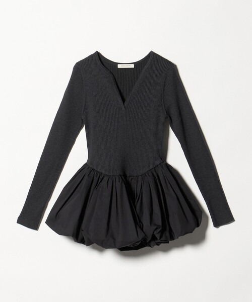 AEWEN MATOPH(イウエン マトフ)の「<AEWEN MATOPH>バルーンコンビ 二ットプルオーバー ‐ ウォッシャブル ‐(ニット/セーター・レディース・オフホワイト/ダークグレー・FREE)」の8枚目の写真