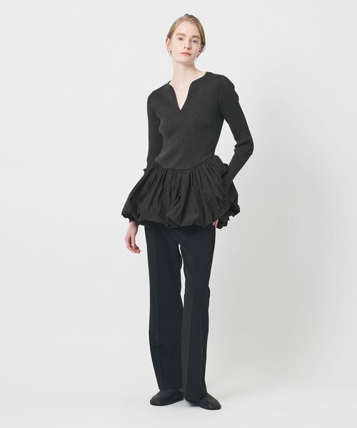 AEWEN MATOPH＞バルーンコンビ 二ットプルオーバー ‐ ウォッシャブル