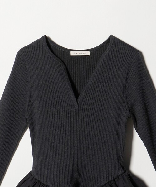 AEWEN MATOPH(イウエン マトフ)の「<AEWEN MATOPH>バルーンコンビ 二ットプルオーバー ‐ ウォッシャブル ‐(ニット/セーター・レディース・オフホワイト/ダークグレー・FREE)」の15枚目の写真