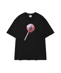 EIGHT PINK CANDY T-SHIRT(BLACK)