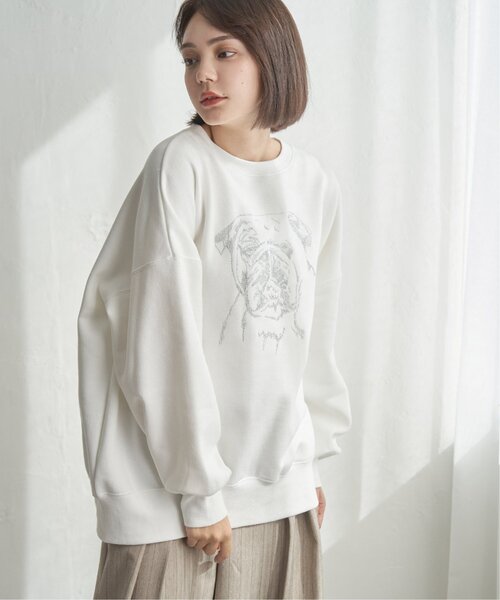 notch.(ノッチ)の「ブルドッグラメ刺繍スウェット(スウェット・レディース・ブラック/オフホワイト/チャコール・M)」の16枚目の写真