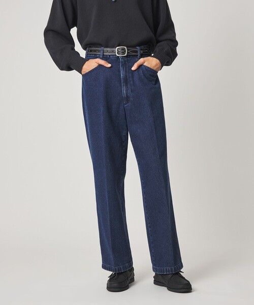 Steven Alan（スティーブンアラン）の「＜Steven Alan＞ デニム Lポケット スラックス（スラックス・メンズ・ライトブルー/コバルトブルー・S/M/L/XL）」の7枚目の写真