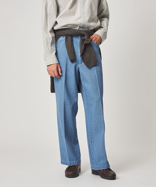 Steven Alan（スティーブンアラン）の「＜Steven Alan＞ デニム Lポケット スラックス（スラックス・メンズ・ライトブルー/コバルトブルー・S/M/L/XL）」の10枚目の写真