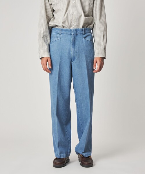 Steven Alan（スティーブンアラン）の「＜Steven Alan＞ デニム Lポケット スラックス（スラックス・メンズ・ライトブルー/コバルトブルー・S/M/L/XL）」の14枚目の写真