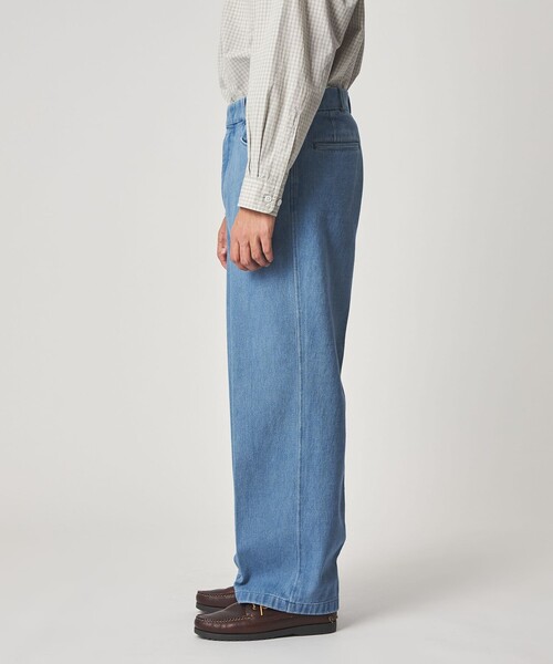 Steven Alan（スティーブンアラン）の「＜Steven Alan＞ デニム Lポケット スラックス（スラックス・メンズ・ライトブルー/コバルトブルー・S/M/L/XL）」の15枚目の写真