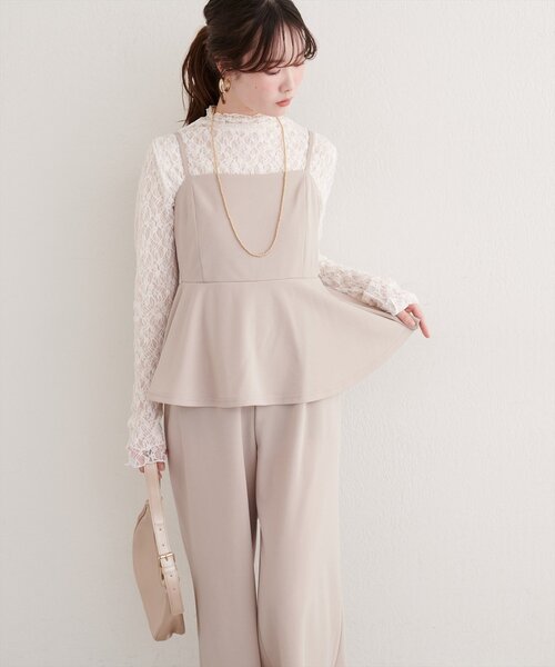 セール】ストレッチぺプラムオールインワン（つなぎ/オールインワン