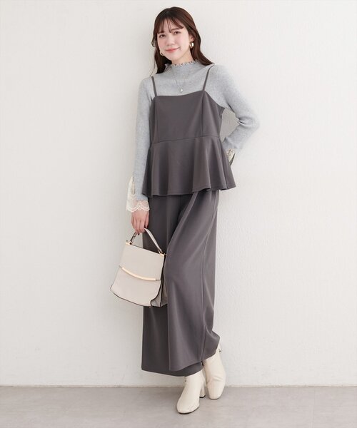 【＠】ストレッチオールインワン ストレッチぺプラムオールインワン（つなぎ/オールインワン）｜natural