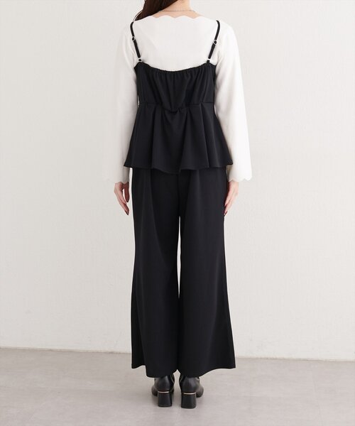 ストレッチぺプラムオールインワン（つなぎ/オールインワン）｜natural