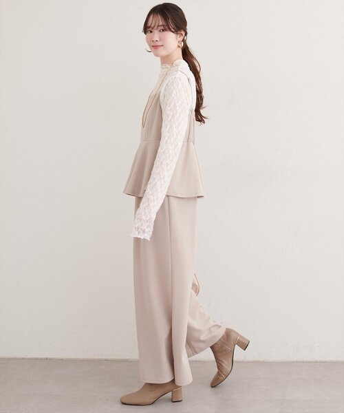 ストレッチぺプラムオールインワン（つなぎ/オールインワン）｜natural