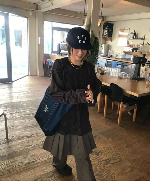 BALLUTE(バリュート)の「DUSTY STRIPE LONG SLEEVE (BLACK&BROWN)(Tシャツ/カットソー・メンズ・その他・SMALL/MEDIUM/LARGE)」の19枚目の写真