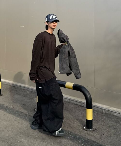 BALLUTE(バリュート)の「DUSTY STRIPE LONG SLEEVE (BLACK&BROWN)(Tシャツ/カットソー・メンズ・その他・SMALL/MEDIUM/LARGE)」の4枚目の写真