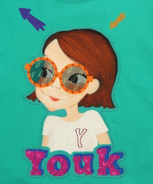 YOUK SHIM WON（ユクシムウォン）の「カラフルTシャツ F グリーンリア（Tシャツ/カットソー・レディース・その他・FREE）」の4枚目の写真