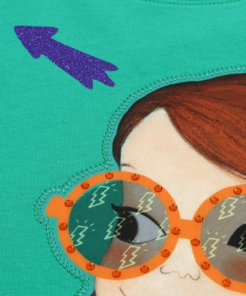 YOUK SHIM WON（ユクシムウォン）の「カラフルTシャツ F グリーンリア（Tシャツ/カットソー・レディース・その他・FREE）」の5枚目の写真