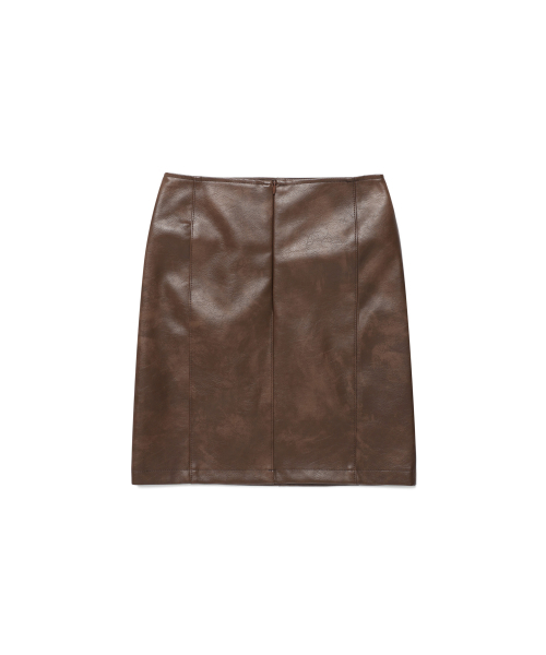 REORG(リオルグ)の「RIE CLASSIC LEATHER SKIRT BROWN(スカート・レディース・その他・SMALL/MEDIUM)」の6枚目の写真