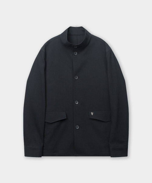 BIRBANTE(ビルバンテ)の「スリックスタンドカラージャケット - ブラック(その他アウター・メンズ・ブラック・SMALL/MEDIUM/LARGE/X-LARGE)」の2枚目の写真