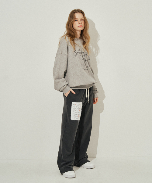 SE055-SWETPANTS (charcoal)の通販はau PAY マーケット - 輸入雑貨の 
