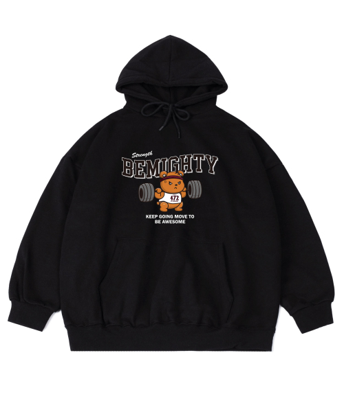 BEMIGHTY（ビーマイティー）の「バベルベア オーバーサイズ 裏起毛 フードパーカー [ネイビー]（パーカー・メンズ・その他・LARGE/X-LARGE/XX-LARGE）」の4枚目の写真