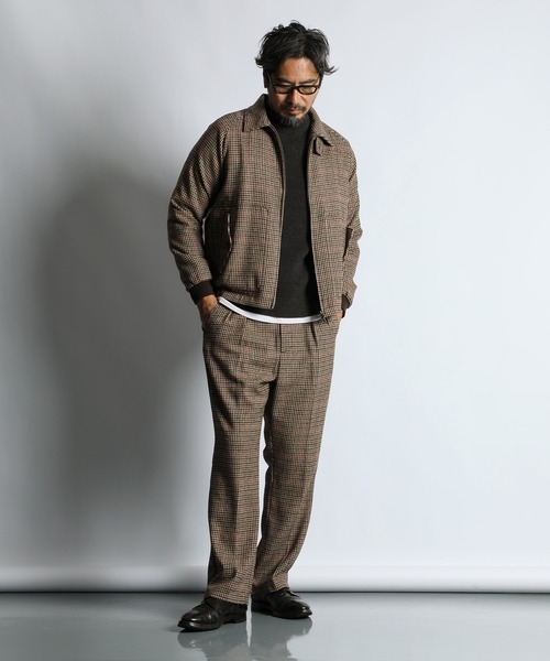The DUFFER of ST.GEORGE(ザダファーオブセントジョージ)の「TECH TWEED SCOTTISH BLOISON:テックツイード ショートブルゾン(ブルゾン・メンズ・チャコールグレー/ベージュ・MEDIUM/LARGE)」の6枚目の写真