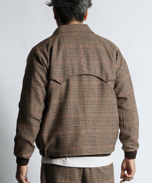 The DUFFER of ST.GEORGE(ザダファーオブセントジョージ)の「TECH TWEED SCOTTISH BLOISON:テックツイード ショートブルゾン(ブルゾン・メンズ・チャコールグレー/ベージュ・MEDIUM/LARGE)」の8枚目の写真