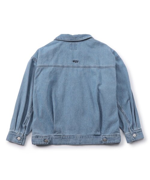 algy（アルジー）の「ジップデニムジャケット_セットアップ可（デニムジャケット・キッズ・サックスブルー/グレー・160/150/140/130）」の10枚目の写真