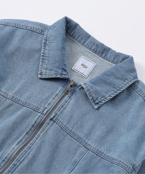 algy（アルジー）の「ジップデニムジャケット_セットアップ可（デニムジャケット・キッズ・サックスブルー/グレー・160/150/140/130）」の11枚目の写真