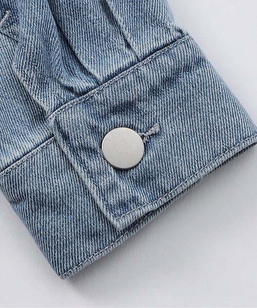 algy（アルジー）の「ジップデニムジャケット_セットアップ可（デニムジャケット・キッズ・サックスブルー/グレー・160/150/140/130）」の14枚目の写真