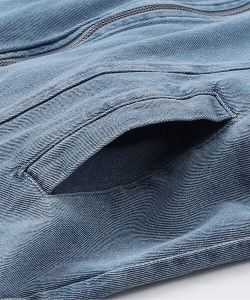 algy（アルジー）の「ジップデニムジャケット_セットアップ可（デニムジャケット・キッズ・サックスブルー/グレー・160/150/140/130）」の15枚目の写真