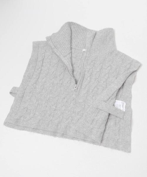 ITEMS URBANRESEARCH（アイテムズ アーバンリサーチ）の「ハーフジップニットセットワンピース（ワンピース・レディース・ネイビー/グレー・FREE）」の11枚目の写真