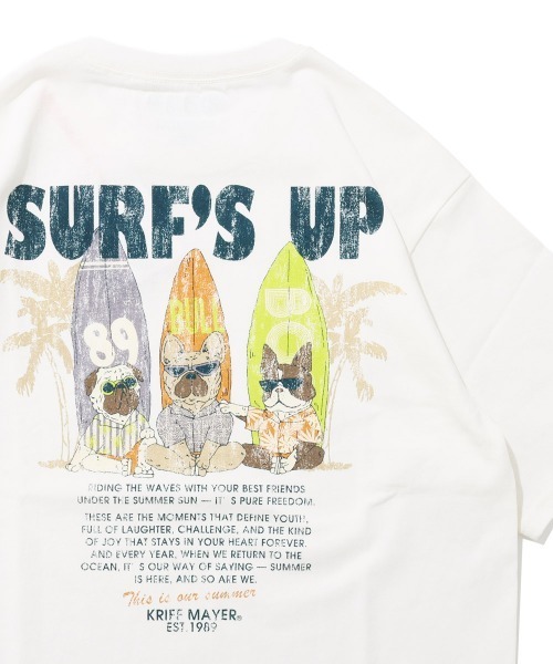 KRIFF MAYER(クリフメイヤー)の「【汗染み防止・軽撥水】ウェットプロテクトT(鼻ぺちゃ)(Tシャツ/カットソー・メンズ・オフホワイト/ブルー/グレー/ネイビー/マスタード/チャコール・LARGE/MEDIUM/X-LARGE)」の2枚目の写真