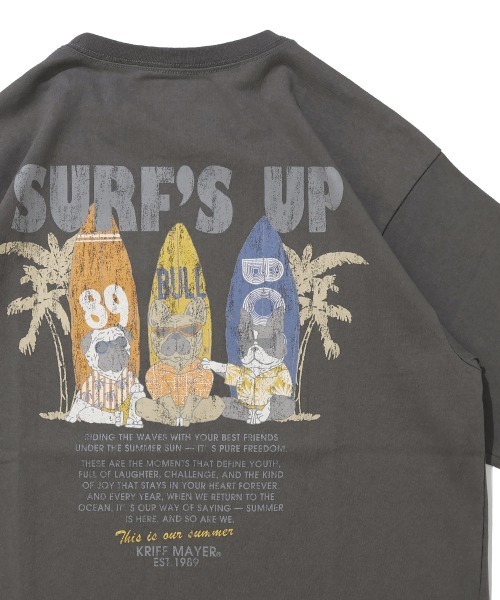 KRIFF MAYER(クリフメイヤー)の「【汗染み防止・軽撥水】ウェットプロテクトT(鼻ぺちゃ)(Tシャツ/カットソー・メンズ・オフホワイト/ブルー/グレー/ネイビー/マスタード/チャコール・LARGE/MEDIUM/X-LARGE)」の4枚目の写真