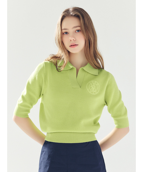 LORDLOAR(ロードロアル)の「シグニチャーカラーニット GREEN(ポロシャツ・レディース・その他・SMALL/MEDIUM/LARGE)」の1枚目の写真