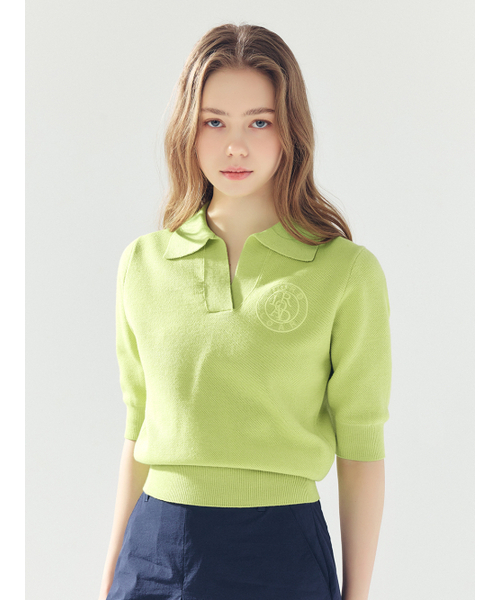 LORDLOAR(ロードロアル)の「シグニチャーカラーニット GREEN(ポロシャツ・レディース・その他・SMALL/MEDIUM/LARGE)」の2枚目の写真