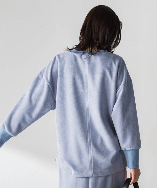 LAUTREAMONT(ロートレアモン)の「【WEB限定】フェイクスエードプルオーバー≪セットアップ対応/洗える≫(Tシャツ/カットソー・レディース・ピンク/ベージュ/ブルー/チャコールグレー・9号/11号)」の15枚目の写真