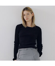 Golgi Lace Knit Top (Black)