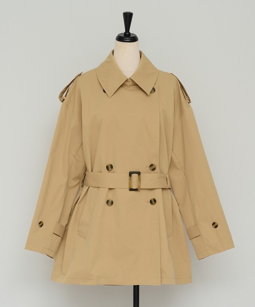 セール】ベルト付きミドル丈トレンチコート（トレンチコート